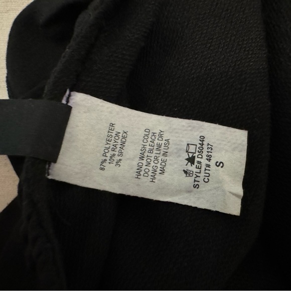 Black Terry Open Back Hooded Mini Sun Dress | Small - Picture 13 of 13